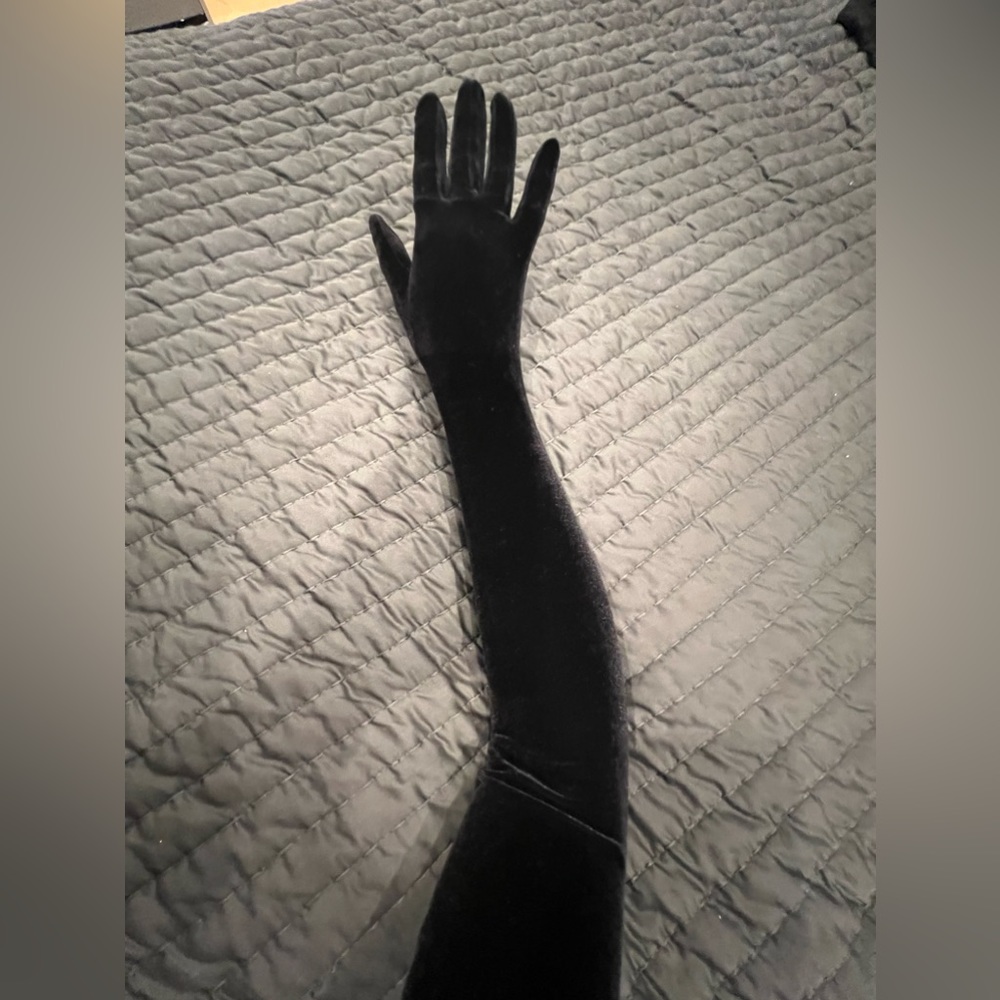 Long sleeve velvet gloves